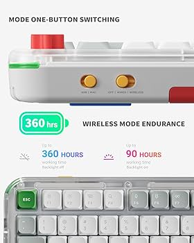 Amazon.com: nuphy Kick75 Wireless Low Profile Keyboard with